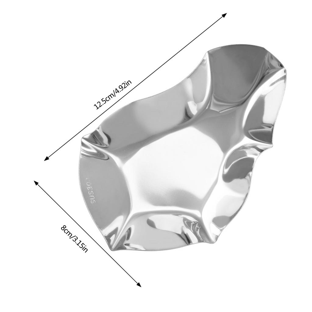 Packung mit 6 einzigartigen wiederverwendbaren Saucenschalen, Dippschalen, 304 Edelstahl Textur, geeignet für den Heimgebrauch und Partys