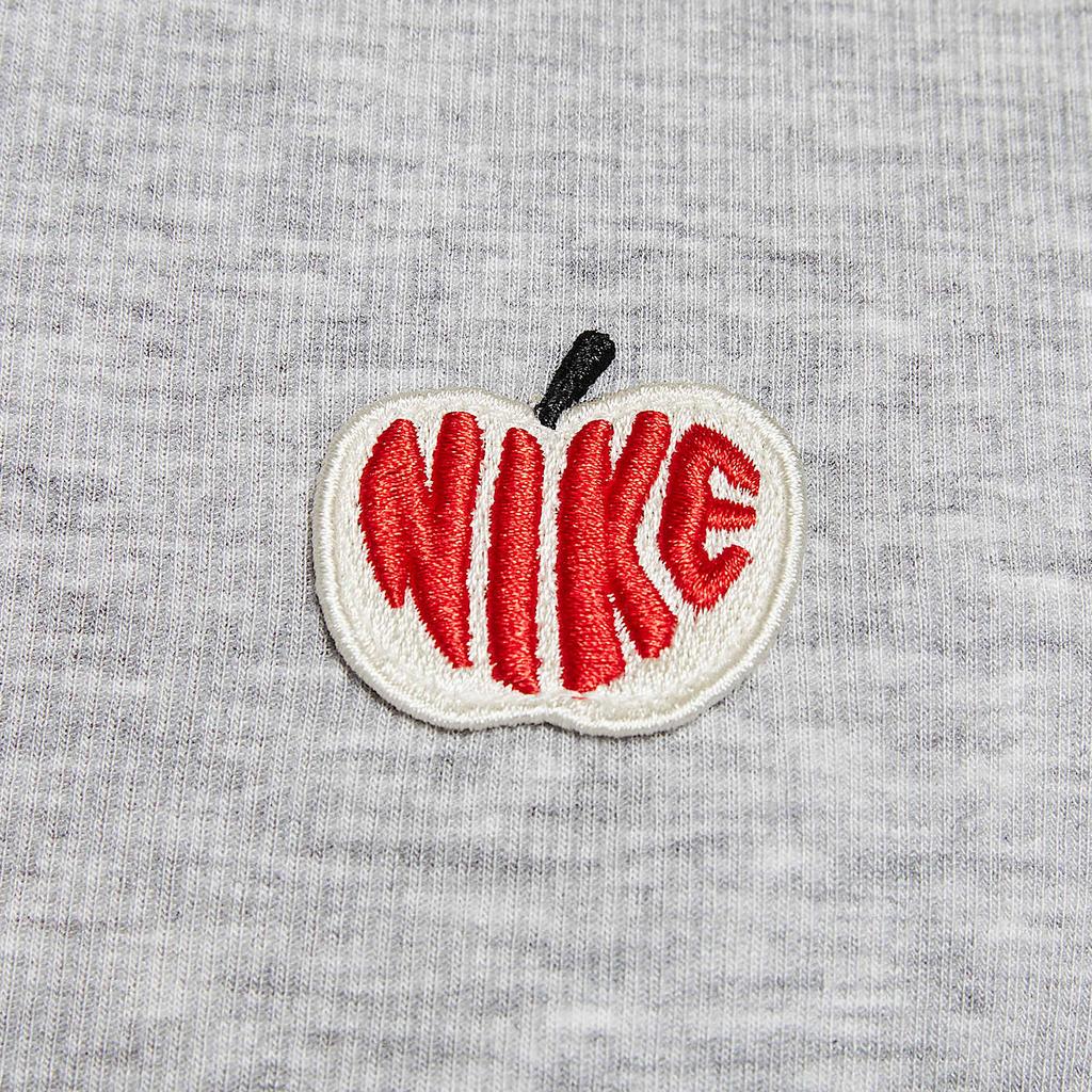 Nike Sportbekleidung Gerippter Pullover Mode Kurzarm T-Shirt Damen Tops Dunkelgrau Mischfarbe HV8728063