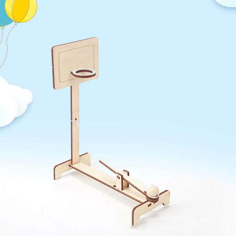 Throw Basket Implement Pupil Diy Teaching Aids Shooter Science And Technology Small Inventions Children Maker Stem Toys