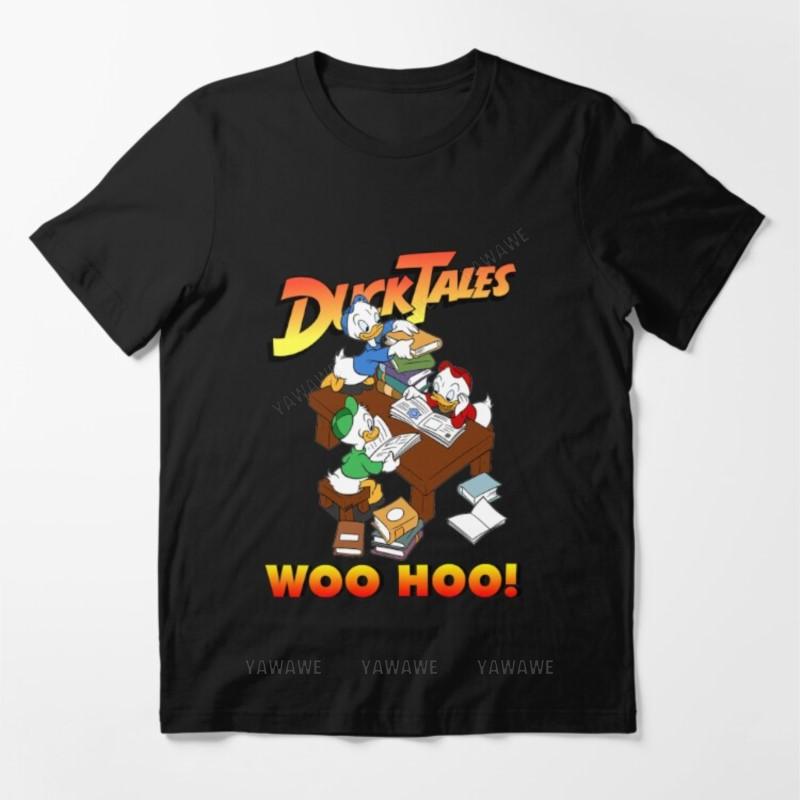 Cotton teeshirt man fashion t shirts Woo Hoo duck tales art gift for fans Essential T Shirt male oneck short sleeve casual tops S
