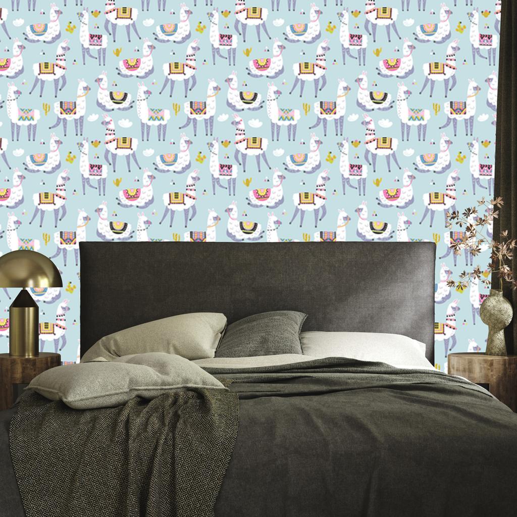 Llama cacti and nature wallpaper for living room and bedroom 50x1000