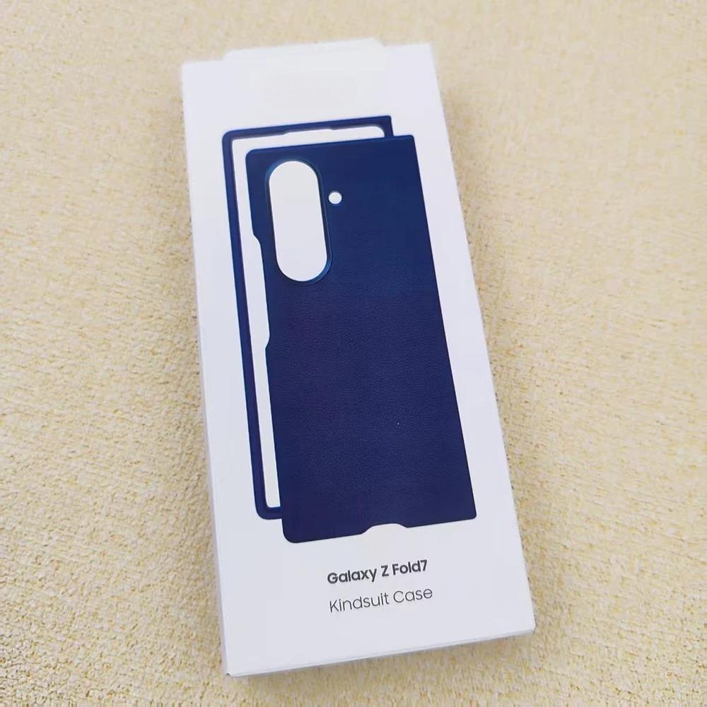 Luxury PU Leather Phone Case for Samsung Z Fold 7 6 5 4 3 Solid Color Slim Shockproof Protect Cover Bumper Mobile Shell