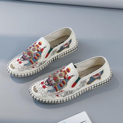 Handmade Men Casual Shoes Comfortable Slip On Loafers Outdoor Man Canvas Shoes Moccasins Leisure Walk Walking Footwear Sneakers