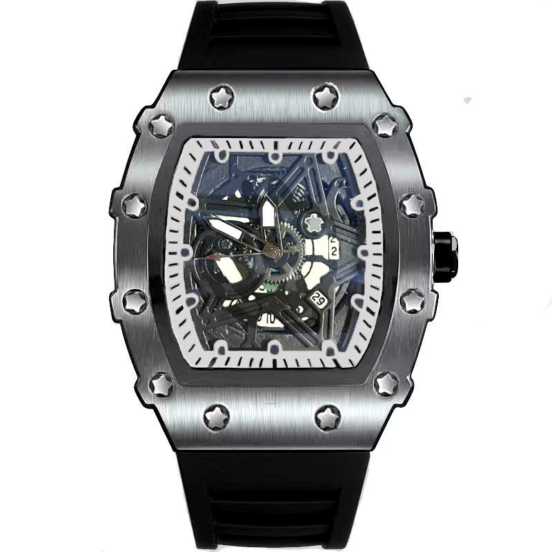 High-Value Fashion Quartz Watch Trendy Luminous Five-Pointed Star Barrel-Shaped Men'S Watch