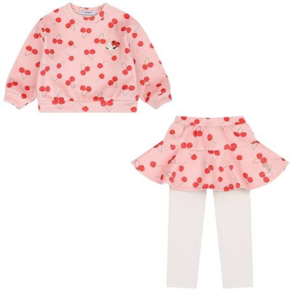 Французский Кот Розовая Вишня Толстовка Наборы Песен Q55ddt170 Pink/145