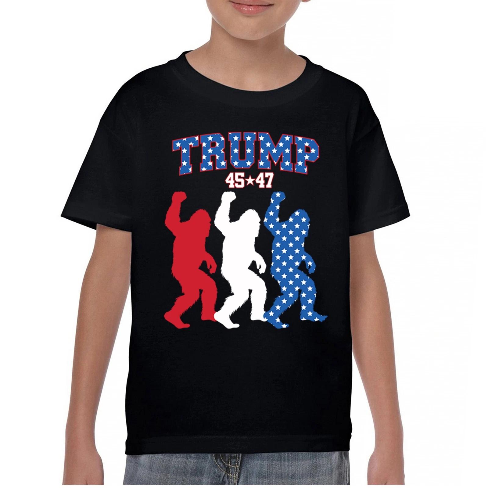 Bigfoot for Trump 2024 Youth kids boys T-Shirt MAGA President Republican Sasquatch Kids 130