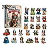 Pet Themed Holiday Party Supplies 24 Day Dog Advent Calendar, Cute 2D Flat Chihuahua Hanging Ornaments, Calendar Different Acrylic Pendants