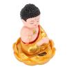 Buddha Ornament Solarbetriebene Lichterkennung Auto-Nicken Buddha Dekoration für Zuhause Auto Büro