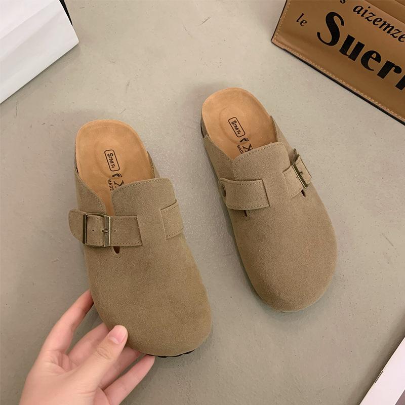 

A727 женские весенние 2025 новые ретро-сумки на толстой подошве, шлепанцы-мюли с открытой пяткой, женская уличная обувь Huiliya 35