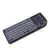 Wireless TV Keyboard with Touchpad 2.4G Bluetooth Small Keyboard Red LED Backlight USB C Rechargeable for PCs HTPCs IPTV