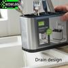 Kitchen Cutlery Organizer Knife Stand Plastic Drain Storage Holder Spoon Fork Chopstick Kitchenware Cooking Tool Tray Shelf Box