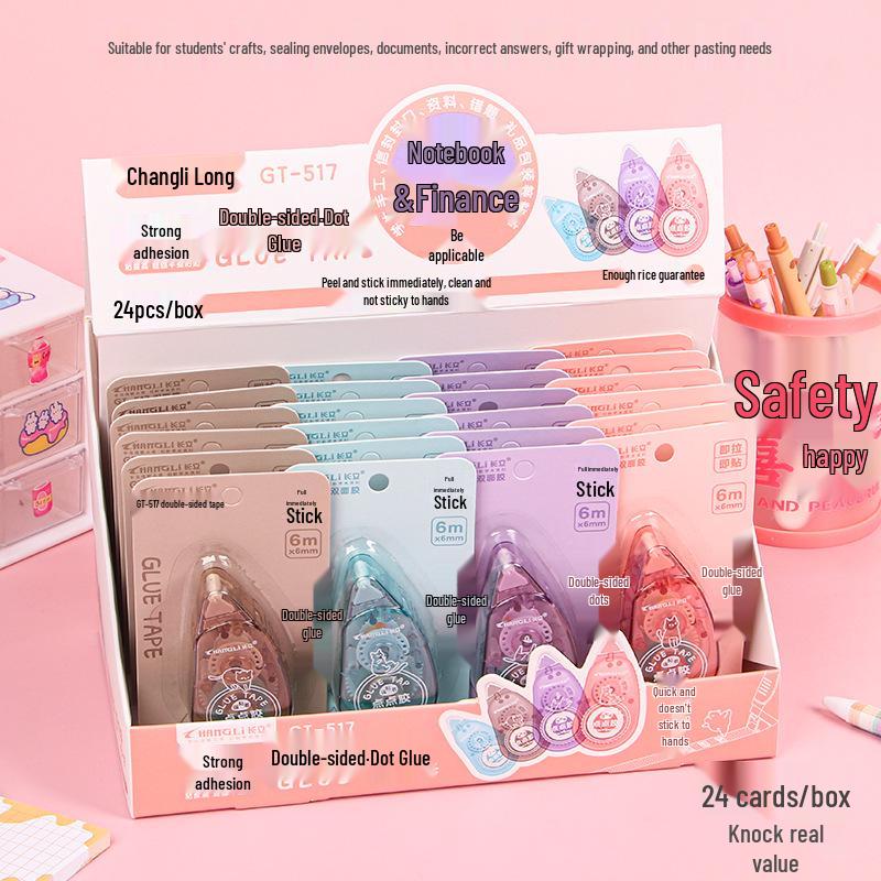 High Viscosity Transparent Double-Sided Correction Tape for Students