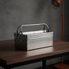 Stainless Steel Foldable Tool Box Multi Layer Portable Hardware Storage Case For Auto Repair Household Tool Organizing Work Use