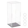 1set Rectangle Transparent Acrylic Minifigures Display Boxes with Black Base for Models Building Blocks  Display Holders Clear 11x11x25.5cm