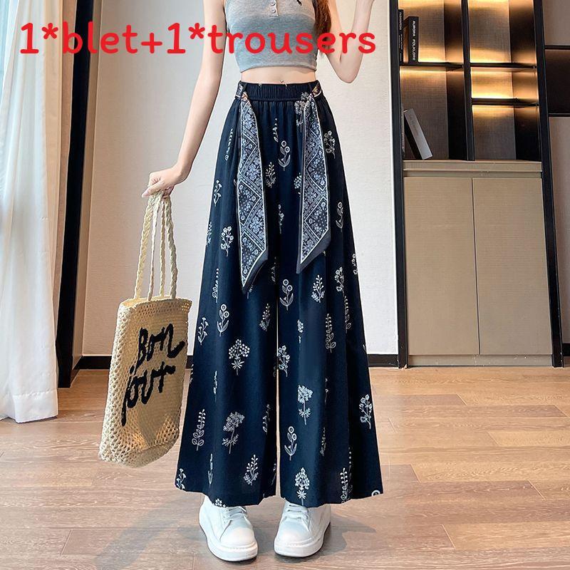 Womens Wide Leg Pants With High Waist And Stretch Fabric For Summer Casual Wear