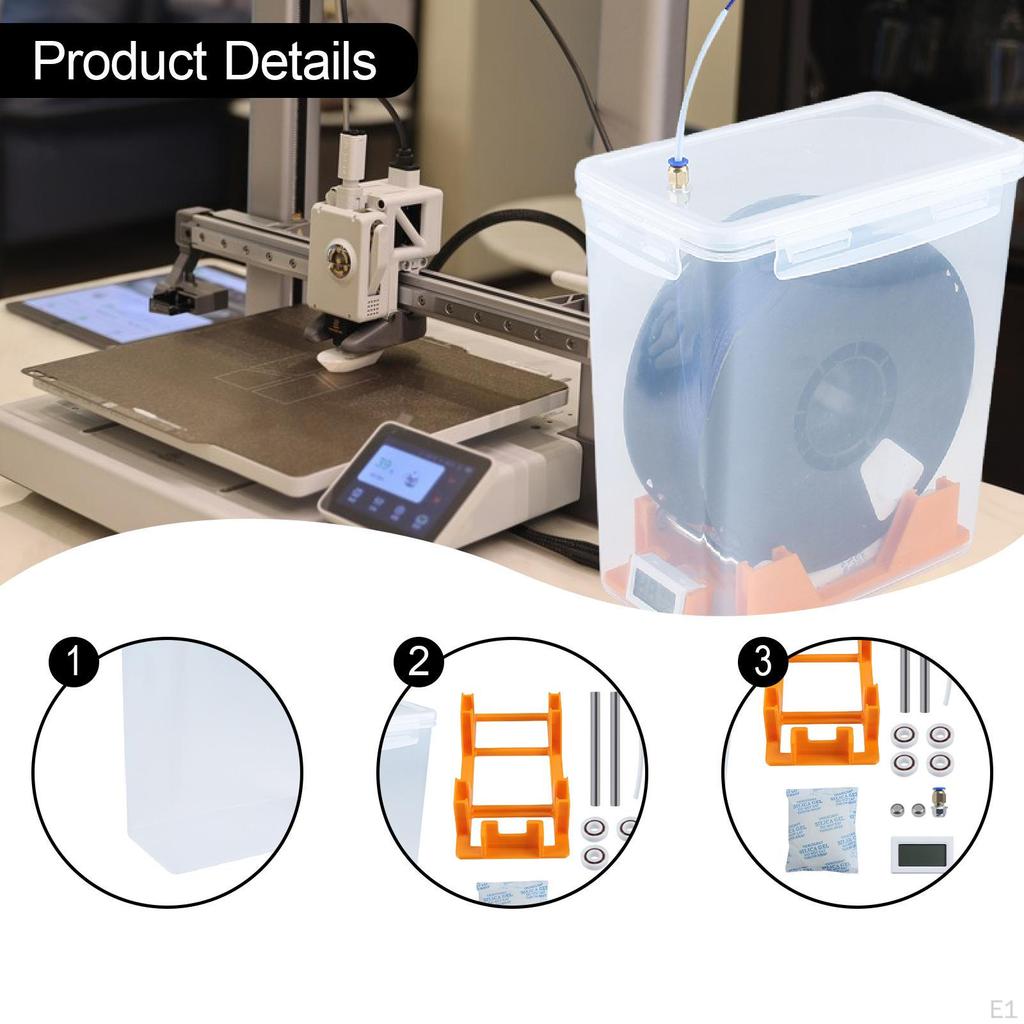 Scatola Essiccante per Filamento Stampante 3D, Accessorio Scatola Essiccatore 5,8L Supporto Facile da Installare