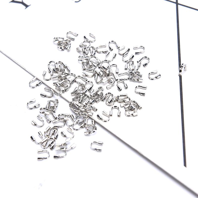 100 stuks U-vormige sluitingen Draadbeschermers voor draad DIY Sieraden Maken Connector Handwerk