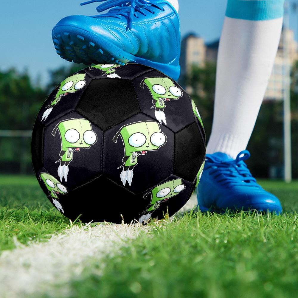 Invader Zim Theme Size 5 Soccer Ball, Suitable for Both Indoor and Outdoor Matches, a Gift Suitable for Everyone.