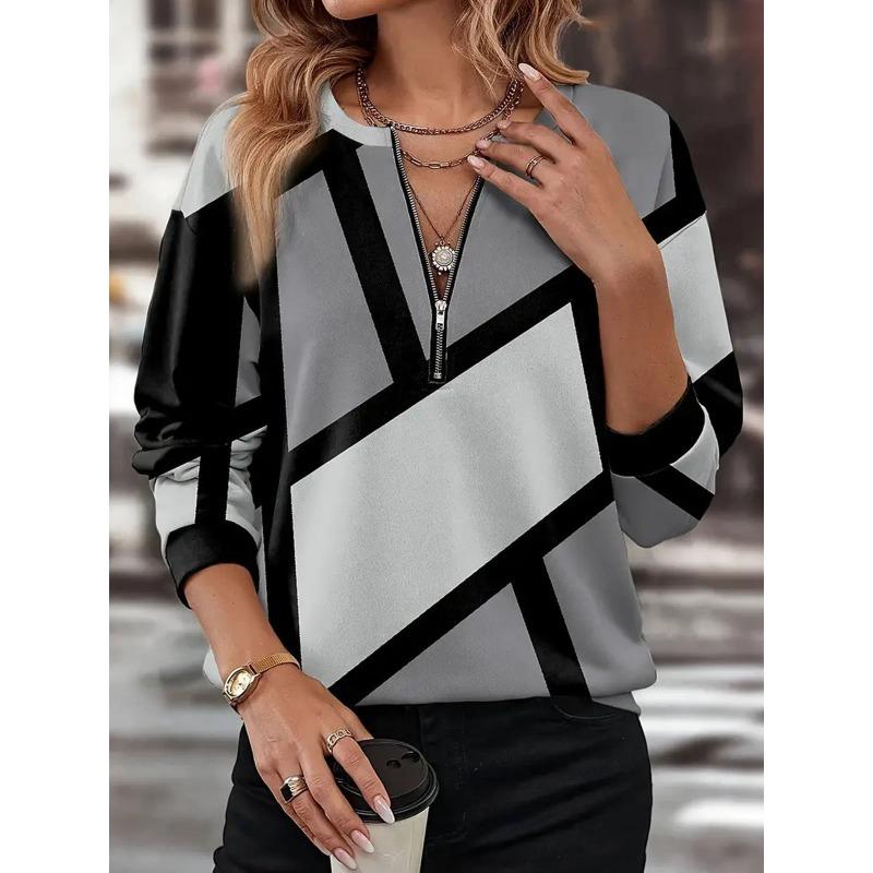 JPNTKY Women s Fashion Casual Long Sleeve Blouses & Shirts International design S серый