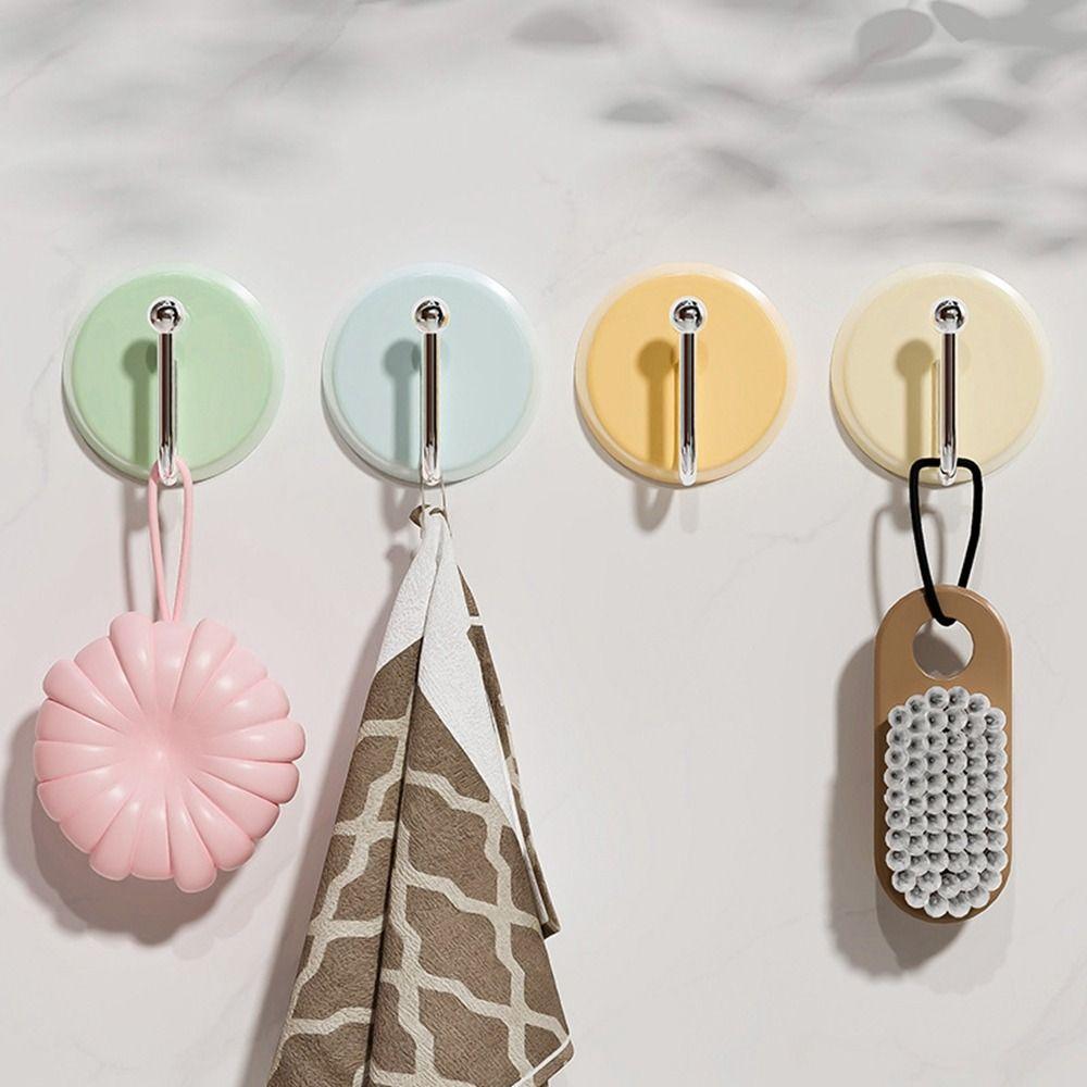 Plastic Key Hanger Self Adhesive Sticky Hook Creative Wall Hanging Hook  Bathroom