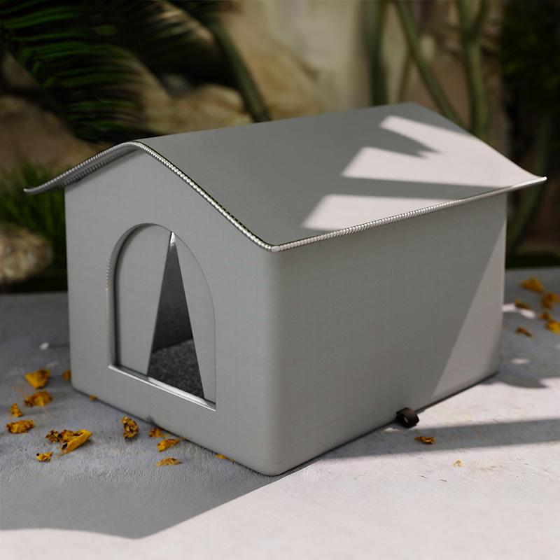 Indoor /Outdoor Waterproof Warm Cat Dog House, Winter Outdoor Stray Pet Cave Bed, Foldable Small Dog Puppy Sleeping Bag