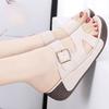 Women's sandal slippers summer outside wear anti-slip soft bottom muffin thick bottom height increase a word slippers