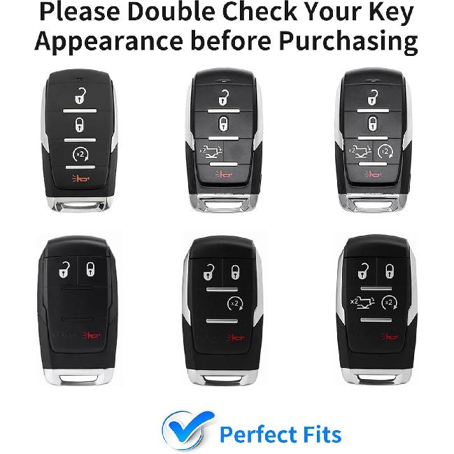 T-carbon Real Glass Fiber Key Fob Protector Keychain Compatible with Ram 1500 2500 3500 TRX Limited Rebel Bighorn Lonestar Laramie Key Fob Cover