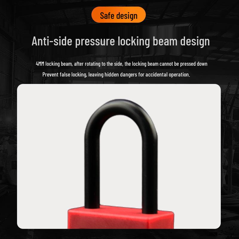 Bedi 38mm Industrial Safety Padlock: Engineering Plastic Insulated Electrical Lockout/Tagout (LOTO)
