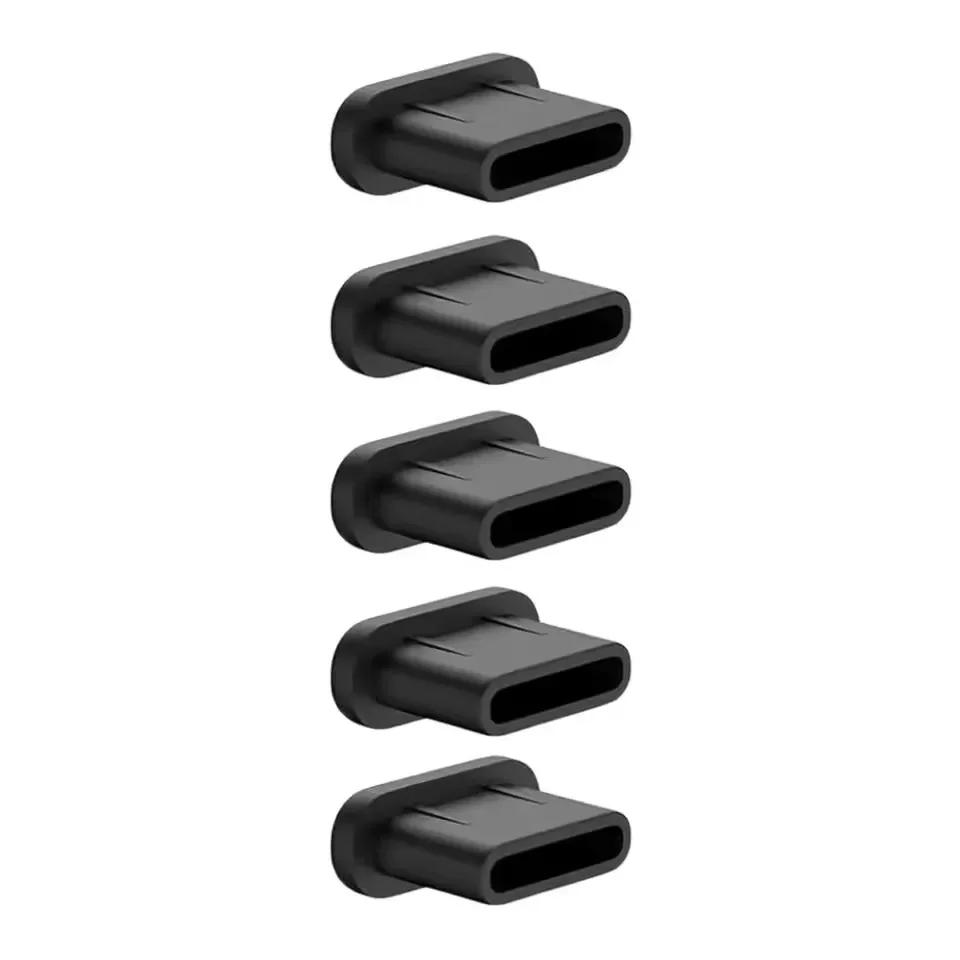 20-1PCS Type-C Dust Plugs Charging Port Protector Dustplug Universal Stopper Caps Silicone Anti-dust Cover for Mobile Phone IPad