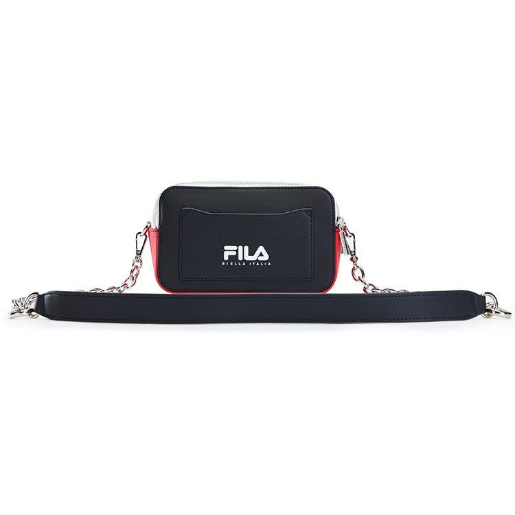 FILA Fashion Casual Trendy PU Chain Shoulder Crossbody Bag Women bags Legendary-Blue F13W239161F-NV