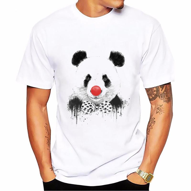 Sommer Mode Herren T-Shirt Kawaii Grafik Lustiger Panda Aufdruck Kurzarm Kleidung Männlich Süß Harajuku Freizeit T-Shirt