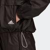 Adidas Windbreaker Jacket With Three Stripes Women Outerwear Black GT3723