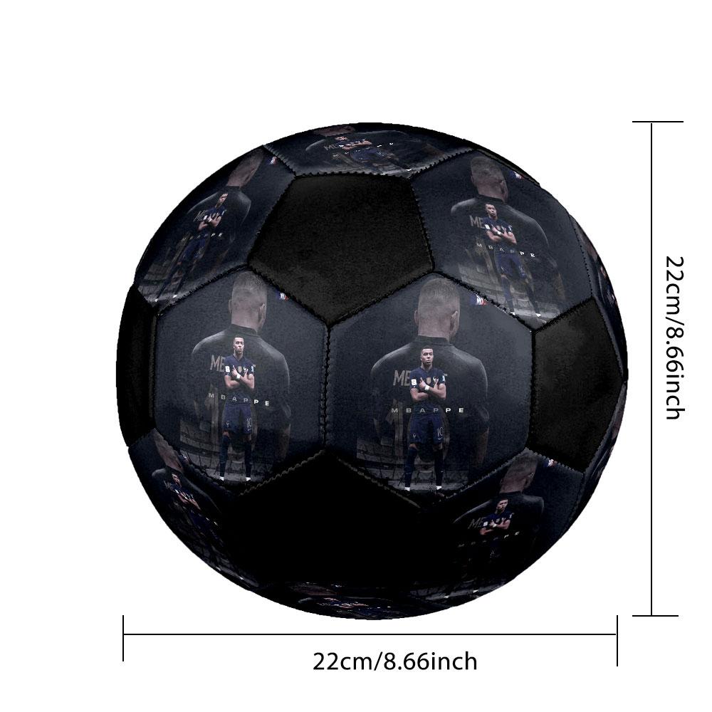 1PC Ultimate Mbappé Skills ballon de football taille 5 Praha Ballon de football en salle Coloré Tous les âges Cousu à la machine PVC Prêt pour la compétition Durable Haut rebond