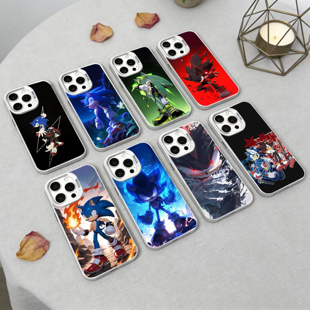 Hedgehog Knuckles Phone Case For IPhone 16 17 15 14 12 13 Pro Max Black Color Shockproof Cover