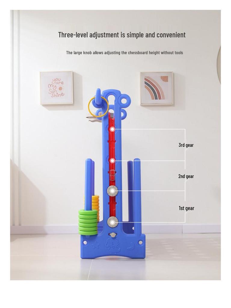 Adjustable 3D Five-in-a-Row Game for Kids - Educational Fun for Indoor & Outdoor Play