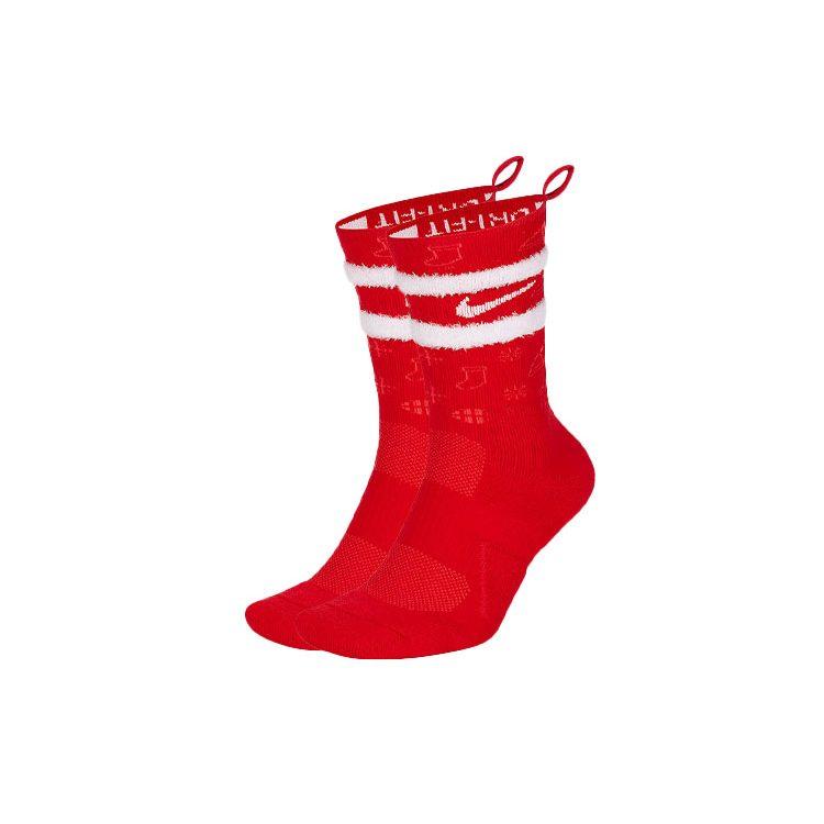 Nike Basketball Socks Unisex 1 Pack Christmas Red Couple's CK6786-657