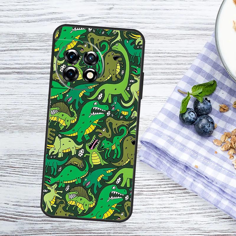 Dinosaur Pattern Case For OnePlus Nord CE 5 4 3 2 Lite N20 N30 OnePlus 15R 13T 13R 12R 10T 10R 11 13 15 Cover