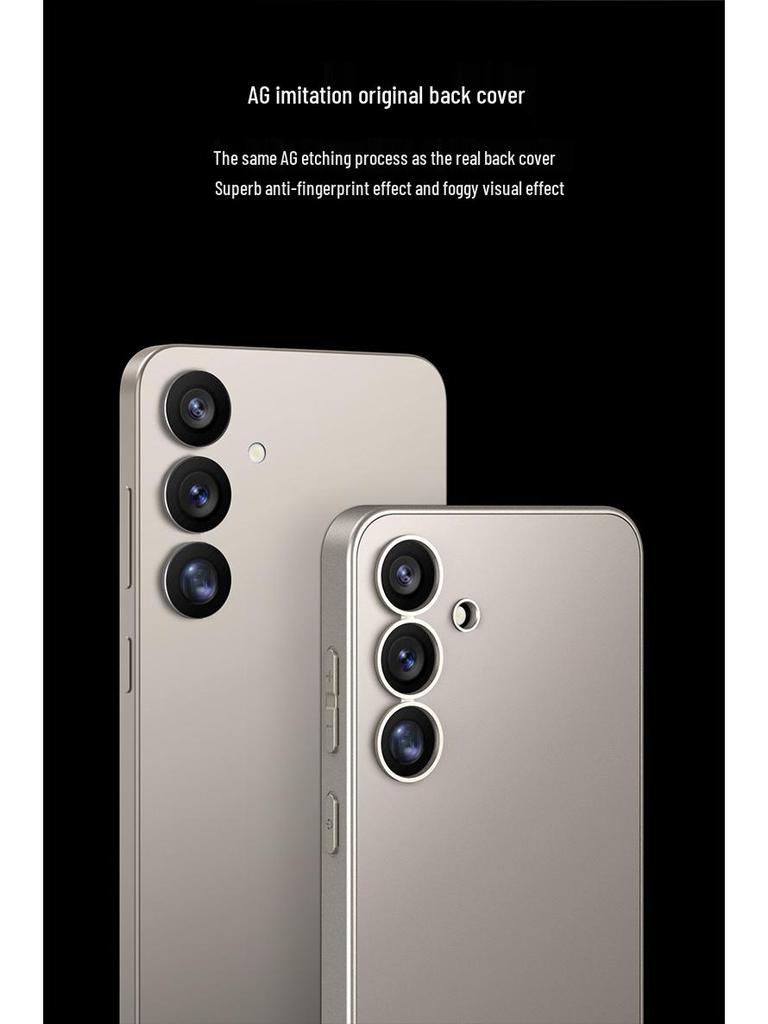 Samsung S25+ Fashionable Solid Color Skin-Feel Protective Phone Case