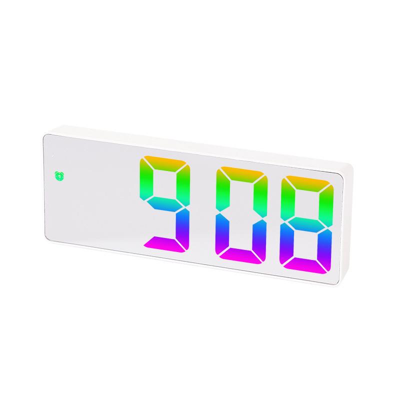 INS Personality LED Large Character Colorful Bedside Alarm Clock - Simple, Fashionable Design with Large Screen Display