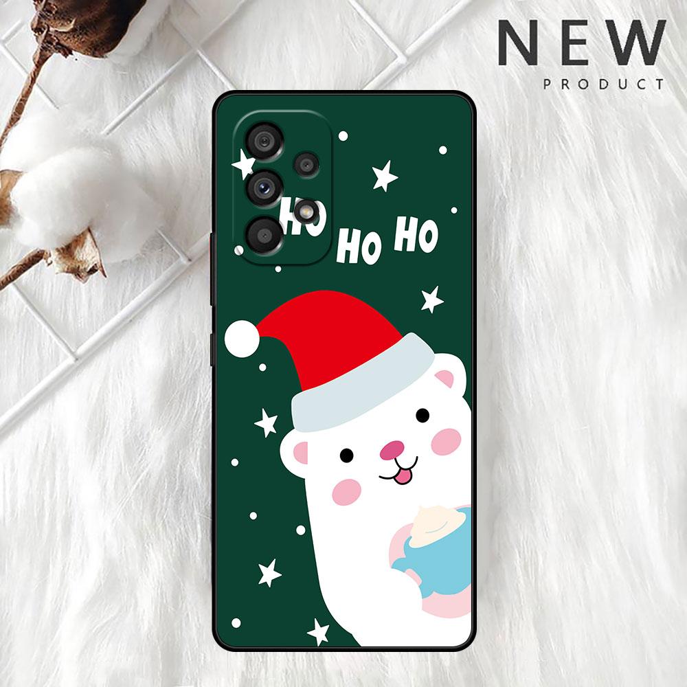 Snømann Juledeksel For Samsung Galaxy A52 A12 A51 A32 A21s A71 A32 5G A12 A22 A53 A31 A13 A72 A02s A41 A03 A04 Telefondksel