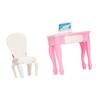 1:12 Scale Dollhouse Laptop Table Chair Furniture Mini Accessory Dollhouse Notebook Desk Chair Set