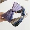 New Fashion Headband For Women Wide Side Hairband Oil Print Headwear Vintage Turban Autumn Hair Accessories