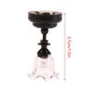1/12 Dollhouse Accessory Flower Shade Black Ceiling Light Chandelier for Miniature Living Room Bedroom Scene Decors