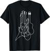 Guitar Line Art T-Shirt Women Casual Short Sleeve Graphic Tee Music Lover Gift Fashion Aesthetic Clothes Summer Streetwear Y2...