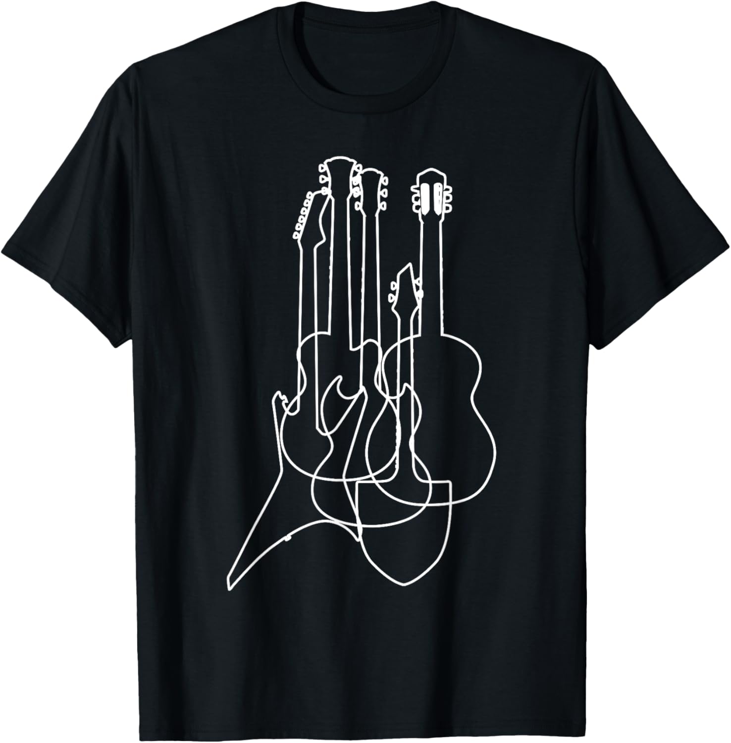

Guitar Line Art T-Shirt Women Casual Short Sleeve Graphic Tee Music Lover Gift Fashion Aesthetic Clothes Summer Streetwear Y2... S разноцветный