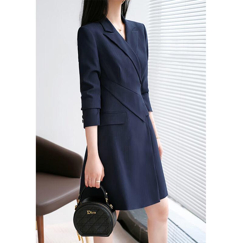 Elegant Women's Long Sleeve Suit Dress