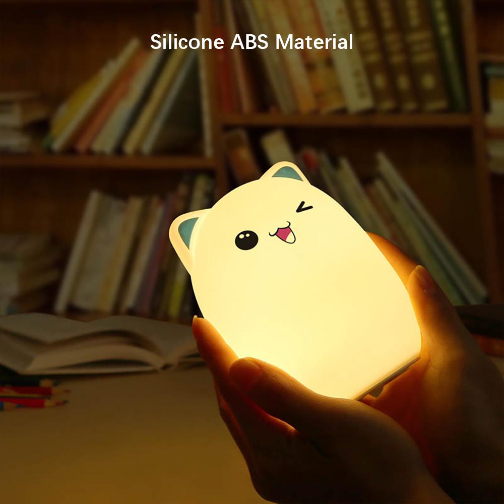 LED Rabbit Night Light,Rechargeable Table Lamp,Soft Silicone Bedside Lamp, for Home Decor,Bedroom, Living Room, Kids Room
