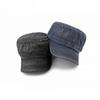 Vintage Washed Cotton Military Cap for Men Women Flat Top Hat British Style Army Cadet Cap Outdoor Casual Breathable Peaked Hat All Seasons