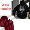 Autumn Men's Women's Hoodies Cross Demon Horror Face Printing Unisex Fashion Pullover Long Sleeves Loose Casual Vintage Sweatshirts