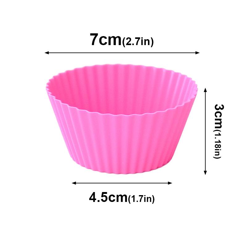 10/20/50pcs Silicone Cupcake Baking Cups Reusable Non-stickMuffin Cupcake Liners Holders Molds Home Kitchen Bakeware BPA Free